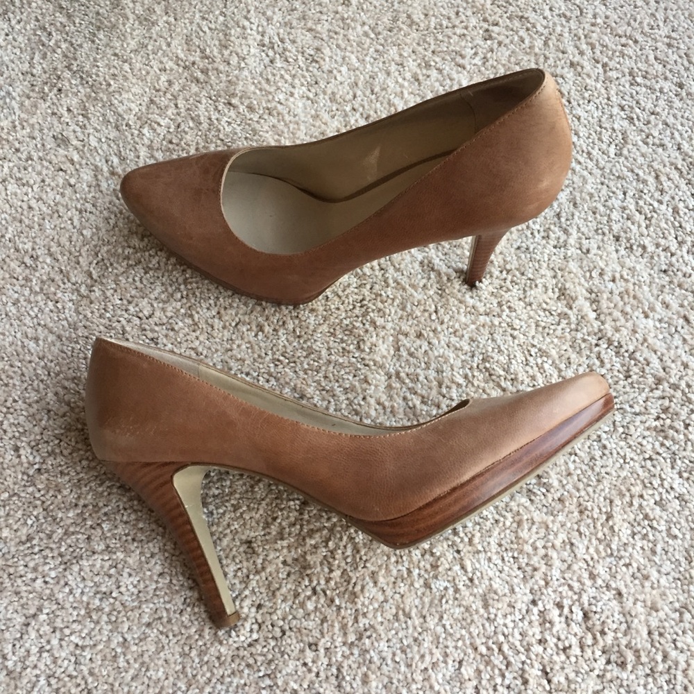 Nine West platform “plateauo” leather heels